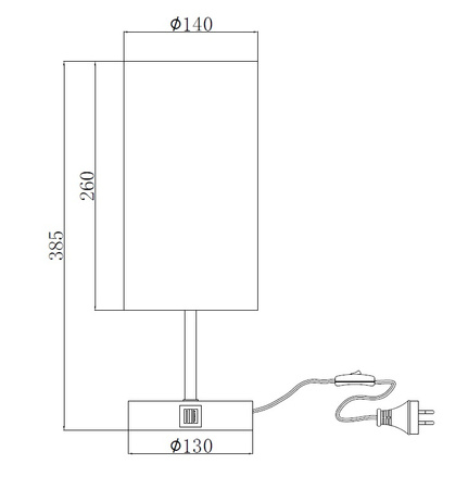 Lampka Stołowa Dann Lux Design Jen DLD5298 Czarny USB