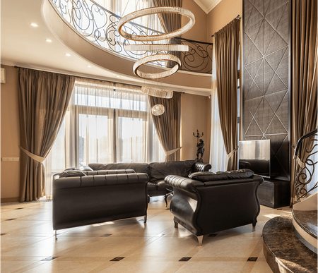 Lampa Wisząca Berella Malati XXL Złota BL5605 - drugie zdjęcie