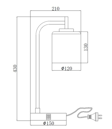 Lampka Stołowa Dann Lux Design Gal Czarna DLD5295 - drugie zdjęcie
