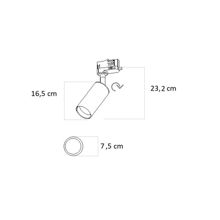 Spot Ledowy Do Szynoprzewodu 3 Fazowy Berella Light Fusa 24W GD BL5193
