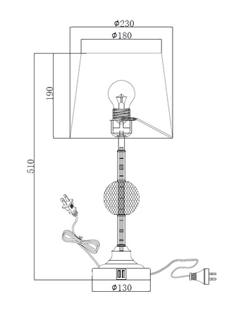 Lampka Stołowa Dann Lux Design Leo DLD5300 Chrom USB - drugie zdjęcie