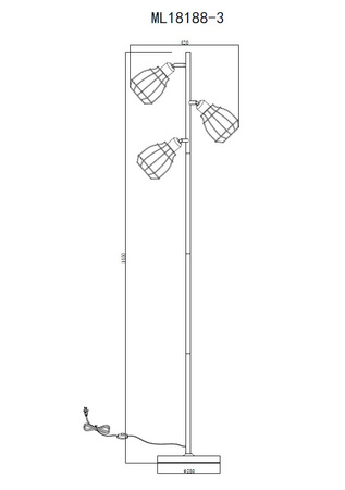 Lampka Podłogowa Dann Lux Design Bao DLD5286 - drugie zdjęcie