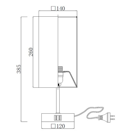 Lampka Stołowa Dann Lux Design Dor DLD5289 Czarny USB