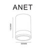 Spot Dann Lux Design Anet DLD5256 Czarny